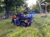 Příhraniční pátráni na Šumavě.