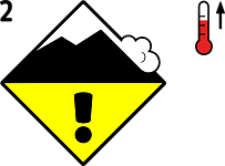 2. stupeň lavinového nebezpečí - mírné